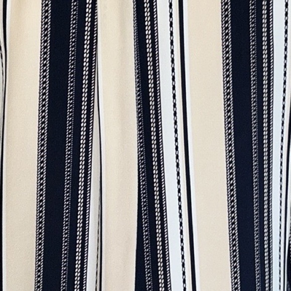 Equipment Henri Silk Striped Button Down Blouse in Bright White & Nude Multi - S - Picture 14 of 14